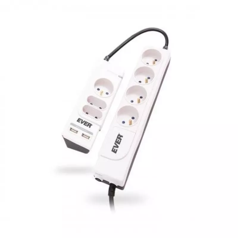 OFFICE PLUS 7 tomadas 250 V branco (T/LZ06-OFP018/0000) - Ever