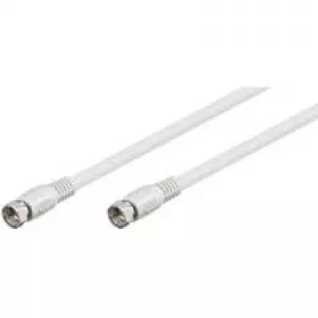 Cabo de ligação SAT Wentronic Goobay, 100% blindado, branco, 3,5 m - ficha F ficha F (27498)