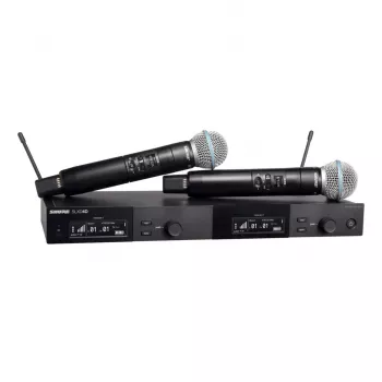 Shure SLXD24DE/B58-G59 – Sistema digital sem fios duplo com dois emissores/microfones de mão (470 – 514 MHz)