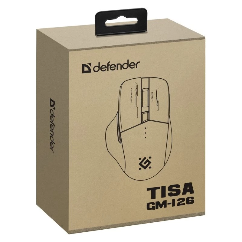 Rato DEFENDER GM-126 TISA RF+BT ÓTICO 1600dpi 6P branco