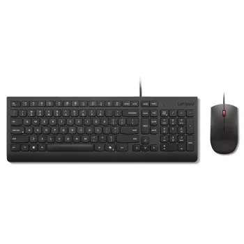 Conjunto de teclado e rato com fios Lenovo Essential 4X31R64445 — teclado de tamanho completo com fios USB e rato com fios USB
