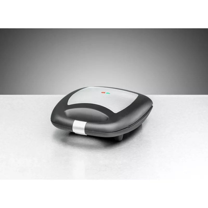 Máquina de sanduíches Rommelsbacher ST 1410 — 4 sanduíches, 1400 W, placas antiaderentes, preto/prateado