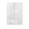 Armário de arrumação de casa de banho Topeshop POLA MINI DD branco brilhante branco