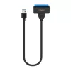 Cabo de interface SAVIO SATA para USB 3.1 Gen 1 AK-68, conector fêmea SATA para conector macho USB-A, 5 Gbit/s, 0,25 m, preto