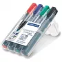 Marcador Staedtler Lumocolor 350 WP4 4 unid. preto azul verde vermelho