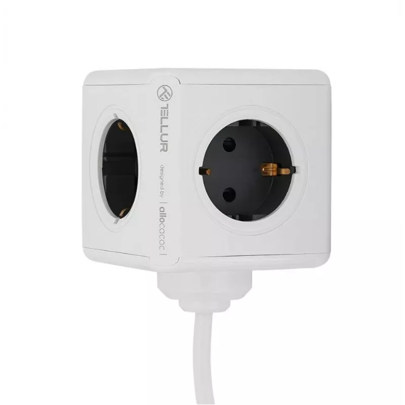 Extensão elétrica Tellur Power Cube Extended 4 tomadas 2 portas USB