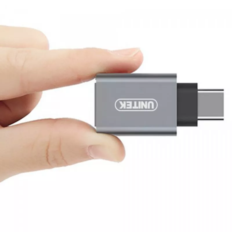 Adaptador de interface/género UNITEK Y-A025CGY USB Type-C para USB Type-A, metal