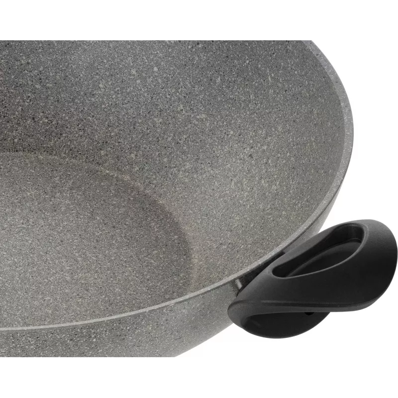 Wok Ballarini Ferrara FERR8KD.36D 36 cm, revestimento granito, duas pegas e tampa