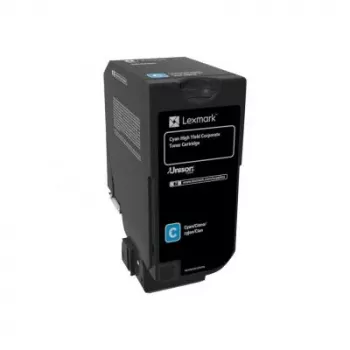 Lexmark 74C2HCE Toner ciano Return Program Corporate. 12K páginas para