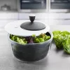 Centrifugadora de salada GEFU Rotare com manivela, capacidade 3 L, caixa de plástico, preto/branco, adequada para máquina de lavar louça