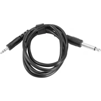 Cabo adaptador para guitarra elétrica Omnitronic 6,3 mm jack para 3,5 mm (modelo 13063458)