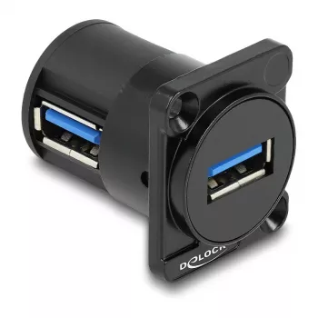 DeLOCK módulo tipo D USB 2.0 Type-A fêmea para fêmea 90° angular
