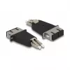 Acoplador híbrido de fibra ótica DeLOCK LC-Duplex macho para SC-Duplex fêmea bege