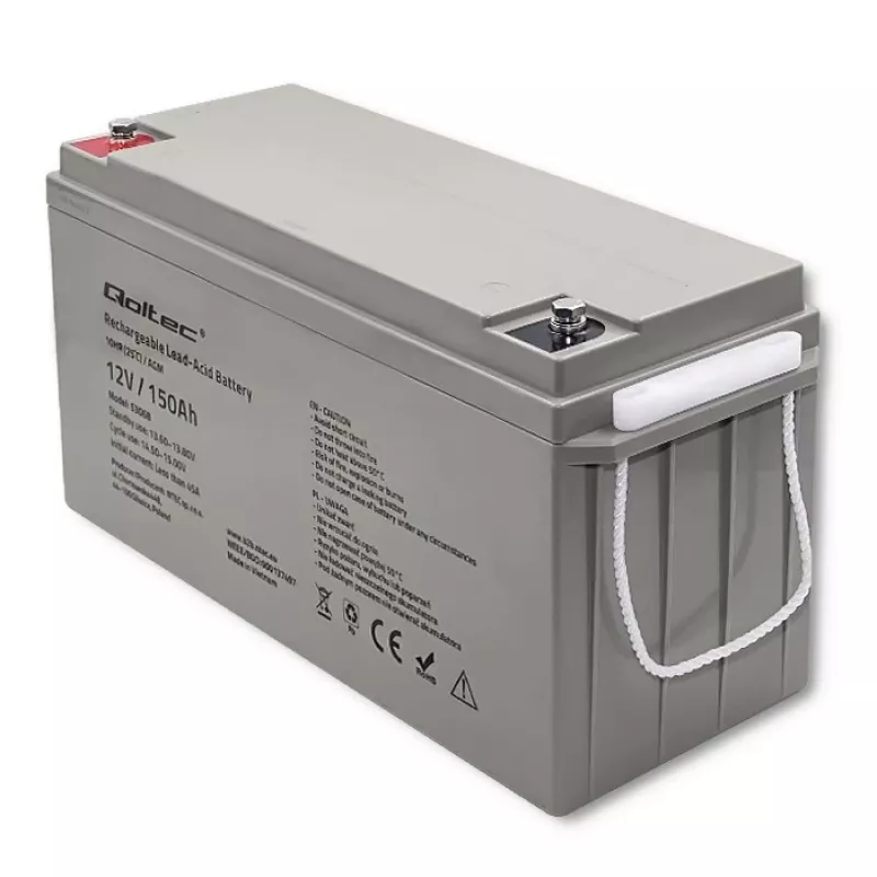 Bateria AGM Qoltec 53068 | 12V | 150Ah | máx. 2250A