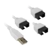Hub USB Lian Li PW-U2TPAW conector macho Type-A 1-para-3 IDC 9 pinos