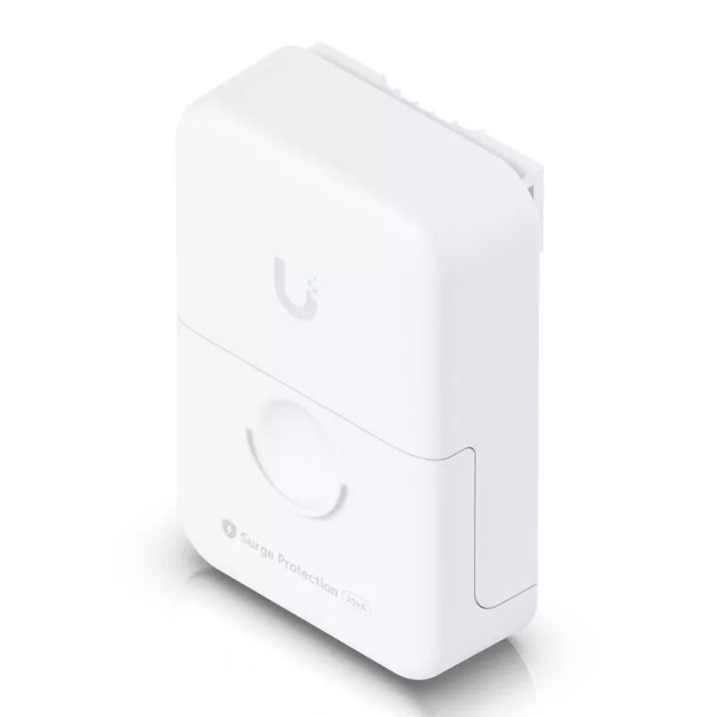 Proteção contra sobretensão Ethernet UBIQUITI UACC-ETH-SP-Pro — 10 Gbit/s, 600 V, policarbonato, branco