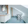 Estendal de roupa PROMIS SU111 — estendal vertical de interior em aço, 3 m de comprimento de secagem, 1000 mm de altura, dobrável