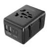 Adaptador de viagem BlitzWolf BW-TA1 4-em-1 com 2× conectores USB PD 20W