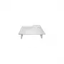 Mesa de cabeceira SUNDO 46710 com pegas, prateleira de estireno branca, 530×320×200 mm, 2 porta-copos, pernas rebatíveis, porta-garrafas
