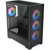 Caixa de PC Silentware Core 100 A-RGB preta — modelo CORE100Schwarz, iluminação A-RGB, formato Mid-Tower