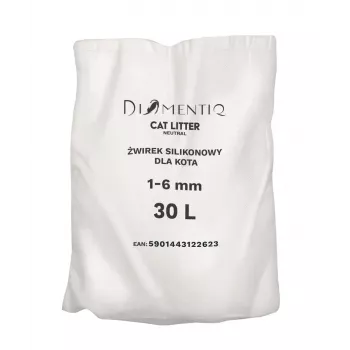 Areia para gatos DIAMENTIQ Neutral granulados de silicone aglomerantes 30 L — sem perfume, 1–6 mm