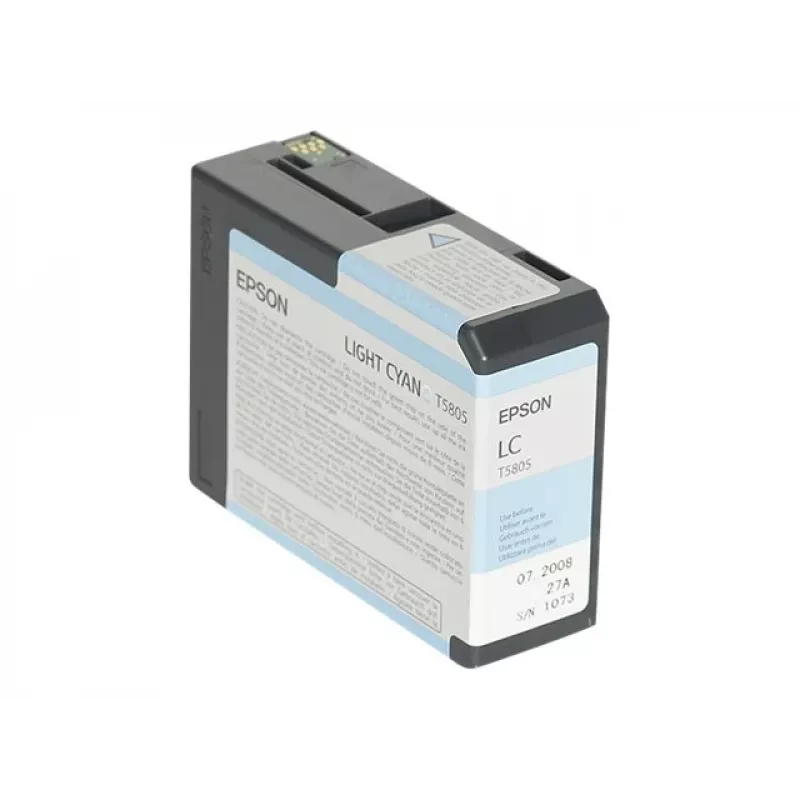 Epson embalagem individual ciano-claro T580500, ciano-claro, tinta pigmentada, 80 ml, 1 unidade, embalagem individual