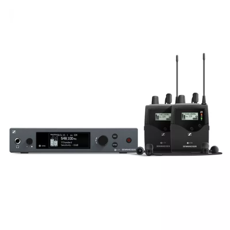 Sennheiser EW IEM G4-twin-A1 - conjunto de áudio de retorno com dois recetores (monitorização de palco) 470-516 MHz