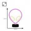 Lâmpada de mesa MANTA SNL86PK Style Neon Lights UFO rosa – lâmpada néon decorativa rosa