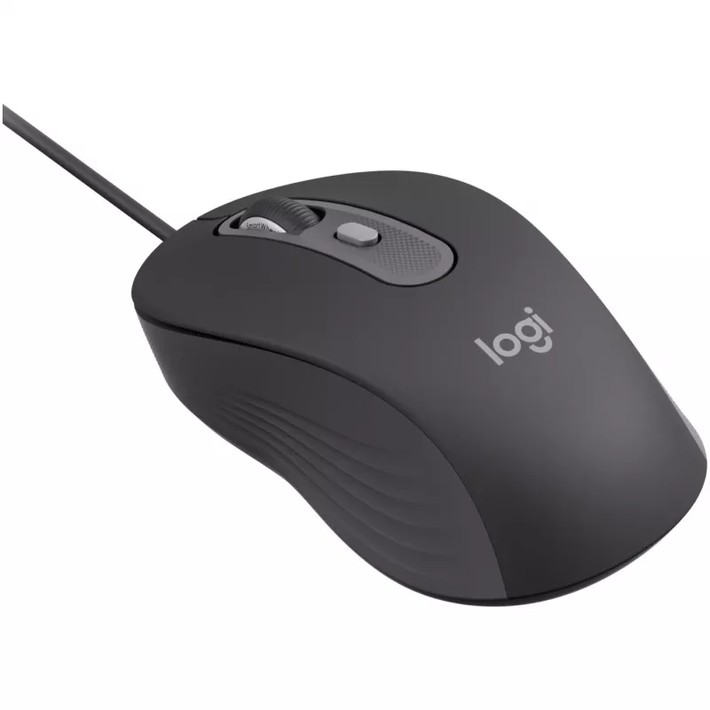 Logitech Signature Wired M520 for Business Rato ótico com fio USB-C Plug-and-Play Windows/Mac/Chrome/PC/laptops - Grafite