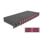 Caixa de fusão de fibra ótica DeLOCK 67008 preto metal 482x220x44mm