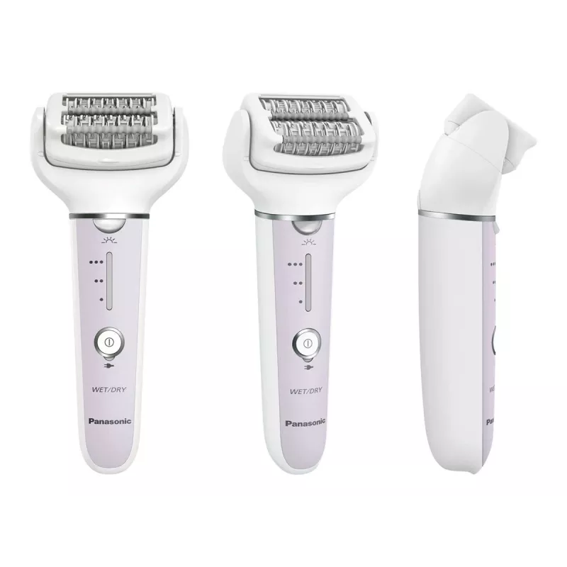 Depiladora Panasonic ES-EY30A – 60 pinças, 3 velocidades, molhado e seco, a pilhas, branco/lilás