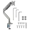 Suporte para monitor MACLEAN MC-969 braço duplo com mola a gás para ecrãs 17–45 polegadas, carga máx. 16 kg