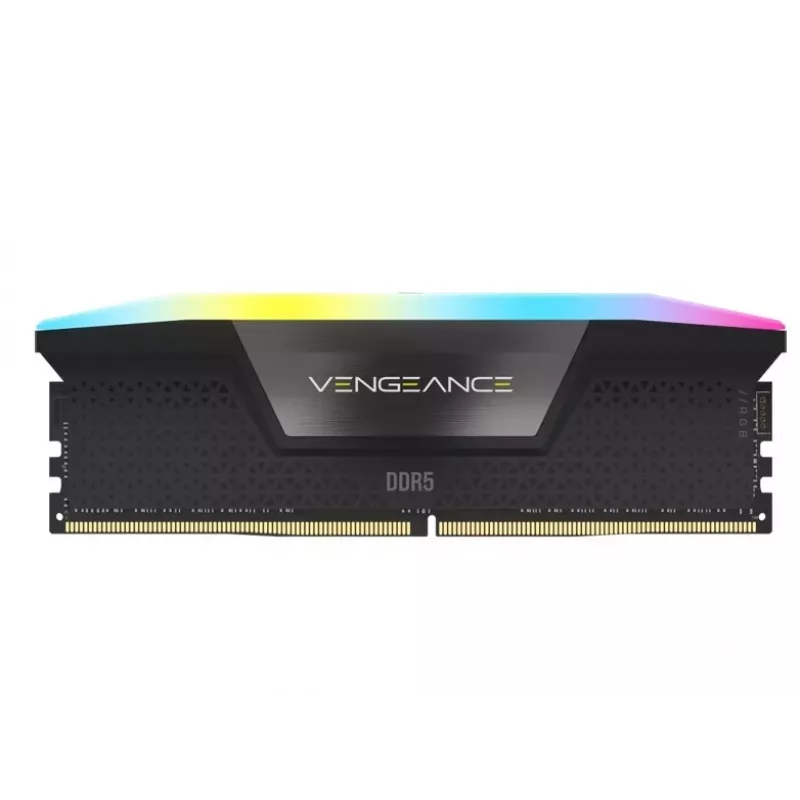 Memória para desktop CORSAIR VENGEANCE RGB 16GB 2x8GB DDR5 DIMM 5200MT/s CL40-40-40-77 1.25V Intel XMP - preto