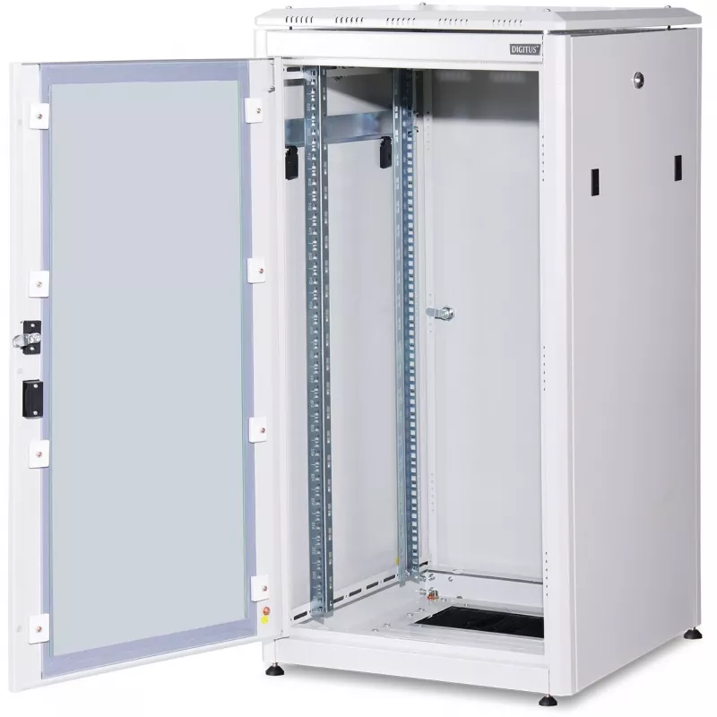 DIGITUS Professional Unique DN-19 22U-6/6-1 - armário - cinzento claro, RAL 7035 - 22U - 48,3 cm (19