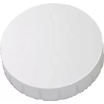 Íman maciço MAUL HEBEL, força de aderência: 0,8 kg, branco, íman redondo: diâmetro 32 x (A)8,5 mm, em material resistente a quebras (61632-02)