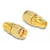 Adaptador DeLOCK RP-SMA fêmea para SMA macho 9 mm de diâmetro 18 mm de largura