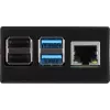 Caixa de alumínio para Raspberry Pi 4 B da JYT, modelo RB-AlucaseP4+01B, versão preta
