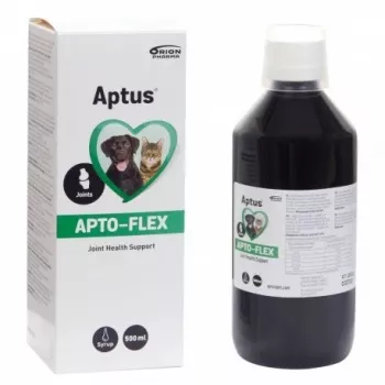 Suplemento líquido para articulações Aptus Apto-flex 500 ml para cães e gatos, alimento dietético líquido, sem conservantes