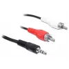 Cabo de áudio 3,5 mm/2 x RCA DeLOCK 84212