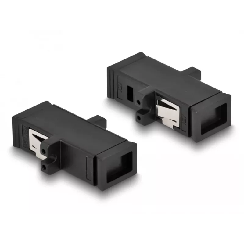 Acoplamento de fibra ótica DeLOCK MTRJ conector fêmea para MTRJ conector fêmea preto