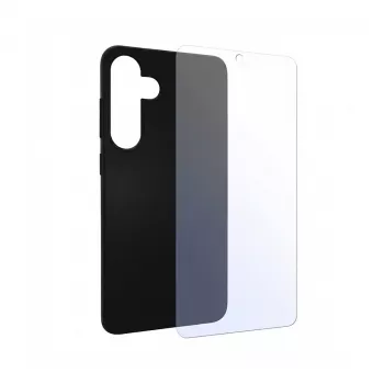 Capa de silicone TPU PEDEA Samsung Galaxy S24 5G, preto + película de proteção de ecrã (SET-11160961)