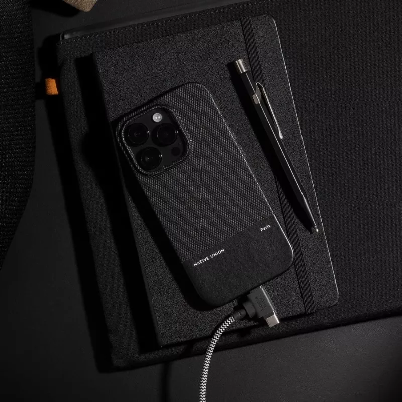 Cabo de carregamento e dados native union Belt Cabo Duo Pro USB-C para USB-C e Lightning preto