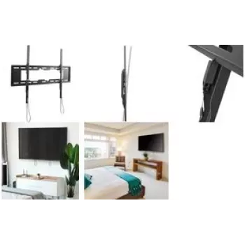 Logilink - Kit de fixação - para TV - inclinável, ajustável horizontalmente, 50 kg - bloqueável - aço - preto - tamanho do ecrã: 127-251 cm (50-99) - W