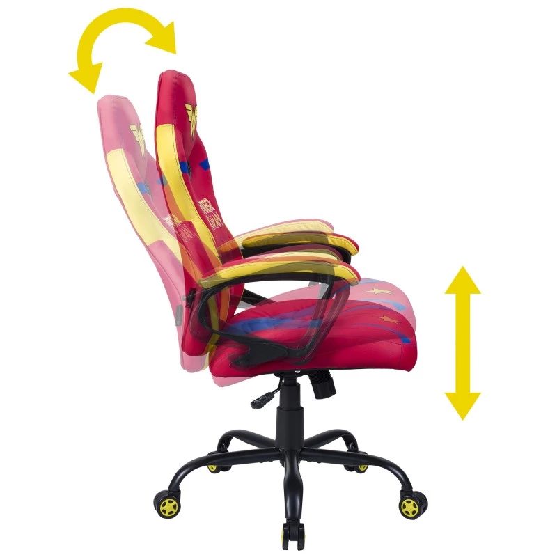Cadeira gaming para PC Subsonic SA5573-W1 assento acolchoado azul vermelho amarelo