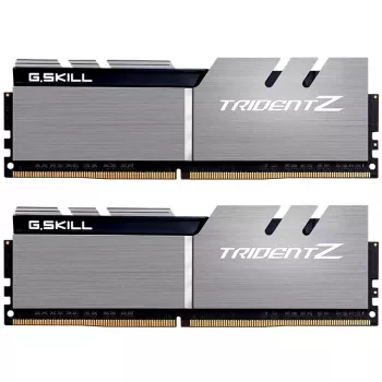 DIMM 32 GB DDR4-3200 (2x 16 GB) Dual-Kit, memória prateada/preta, F4-3200C16D-32GTZSK, Trident Z, INTEL XMP