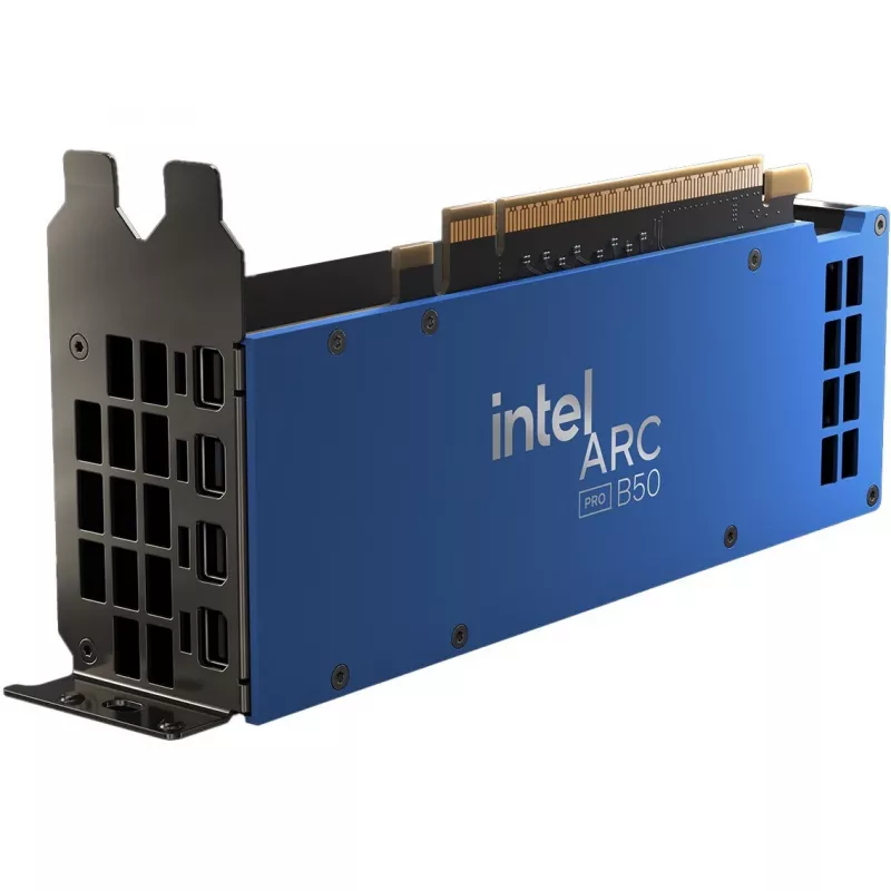 Placa gráfica INTEL Arc Pro B50 — 16 GB GDDR6, 128 bits, PCIe 5.0, refrigeração ativa