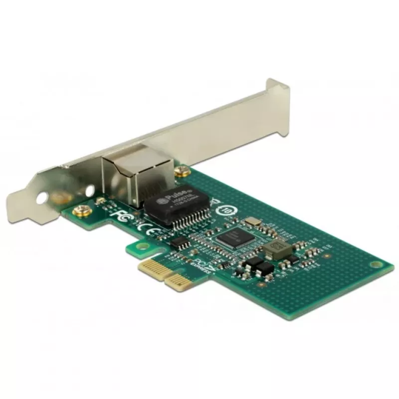DeLock placa PCI Express > 1 x Gigabit LAN - adaptador de rede - PCIe 2.1 Low-Profile - Gigabit Ethernet
