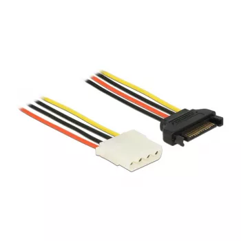 Cabo de alimentação interno DeLOCK 60137 0,5 m SATA 15 pinos Molex 4 pinos