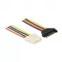 Cabo de alimentação interno DeLOCK 60137 0,5 m SATA 15 pinos Molex 4 pinos