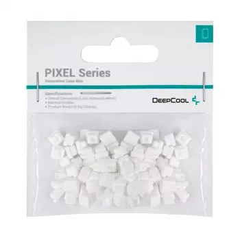 Borracha universal DeepCool PIXEL — 100 unidades blister, branco, peso total 9,8 g